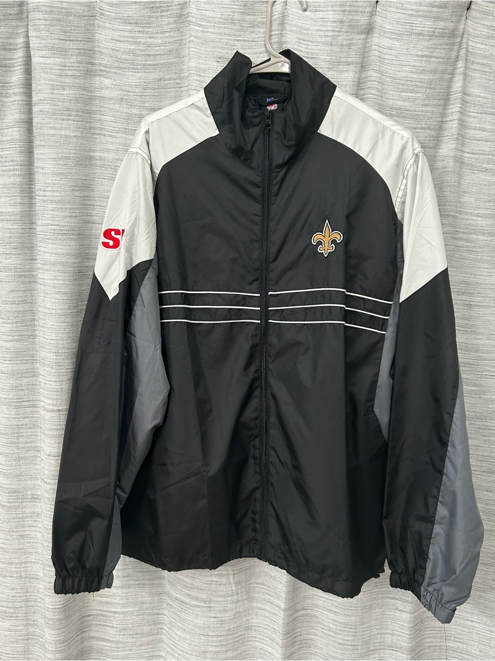 Reebok New Orleans Saints team apparel Windbreaker Jacket size Large